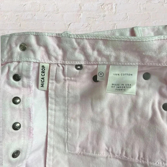 NWT GRLFRND Denim Mica Crop Super High Rise Raw Frayed Hem Straight Leg Jeans Si - Picture 7 of 9